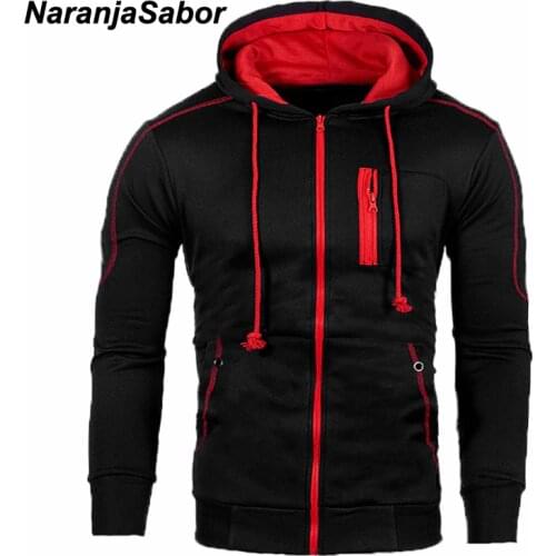 NaranjaSabor Mens Zipper Hoodie 2020 Spring Autumn Men Hip Hop Streetwear Mens High Quality Sweatshirts Male Clothing N665