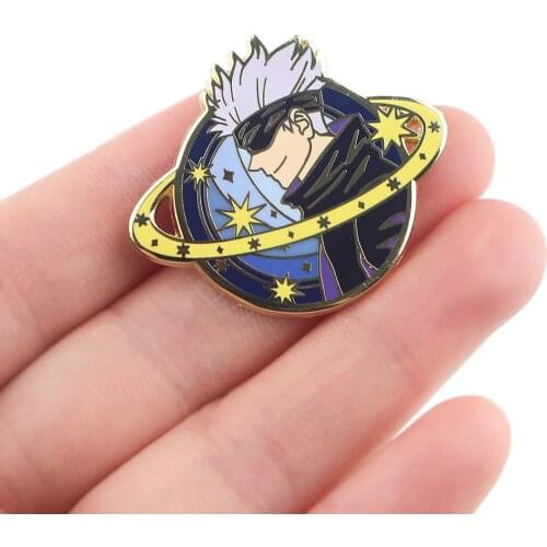 DZ1549 Anime Jujutsu Kaisen Cool Creativity Enamel Pins Badge for Backpack Collar Lapel Pin Hat Jewelry Birthday Friend Gifts