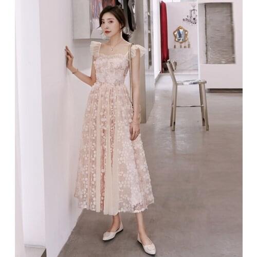 YIGELILA Women Lace Long Dress Fashion Summer Sexy Spaghetti Strap Empire Slim Pink Mesh Dress 64901