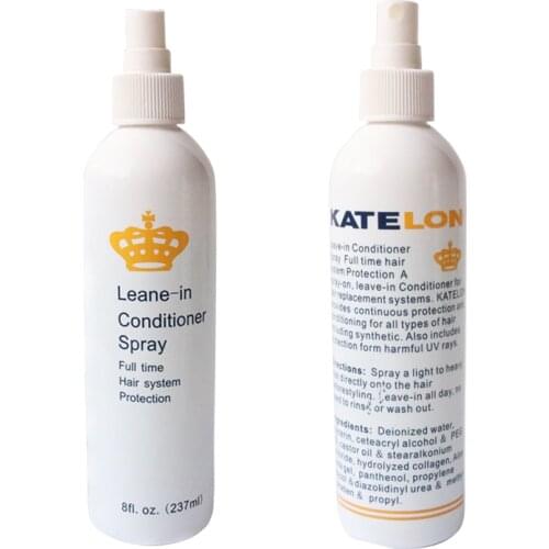 1 Bottle 8fl.oz=237ml Leane-in Conditioner Spary Full Time Hair System Protection For All Human Remy Hair And Synthetic Hair