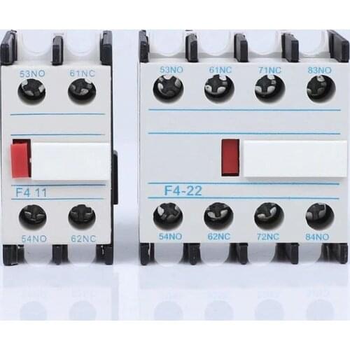 1PCS LA1-DN22 LA1-DN11 F4-22 F4-11 Contactor block Auxiliary The auxiliary contact for CJX2 LC1-D AC Contactor 4 Poles