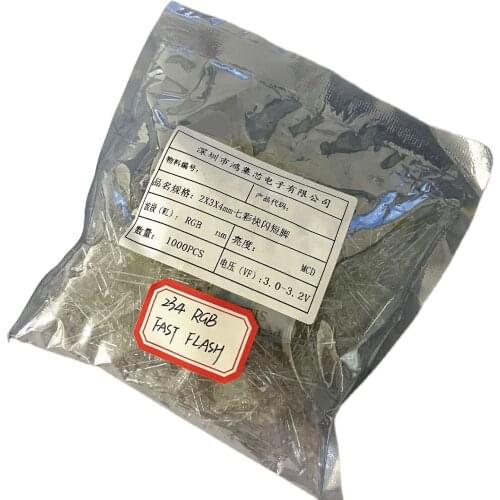1000PCS 234 RGB SLOW FAST FLASH DIP LED 2*3*4 2x3x4mm Self-flashing DIP-2 Short legs Free Shipping