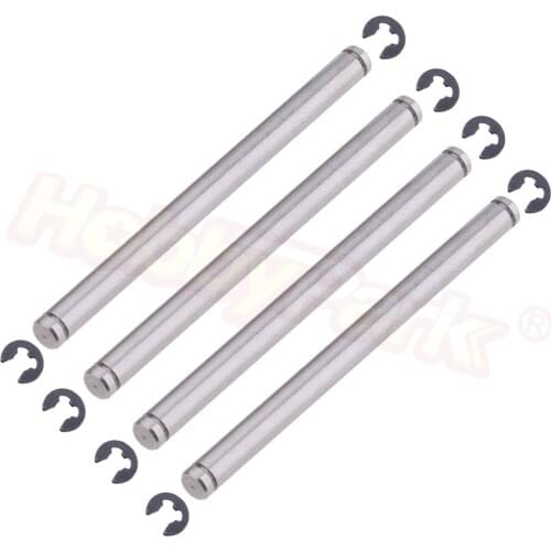 4Pcs Suspension Pins 44mm with E-Clips Replace 2640 for 1/10 Traxxas Rustler/Stampede/Bandit/Slash 2WD / Nitro Slash