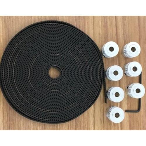 6meters MXL belt width 6mm+7PCS 3D printer accessories MXL20teeth bore 5mm aluminum belt pulley width 6mm