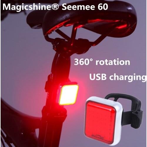American magician USB Rechargeable Bicycle Rear Light Cycling LED Taillight Waterproof Road Bike Smart Tail Light Back Lamp for