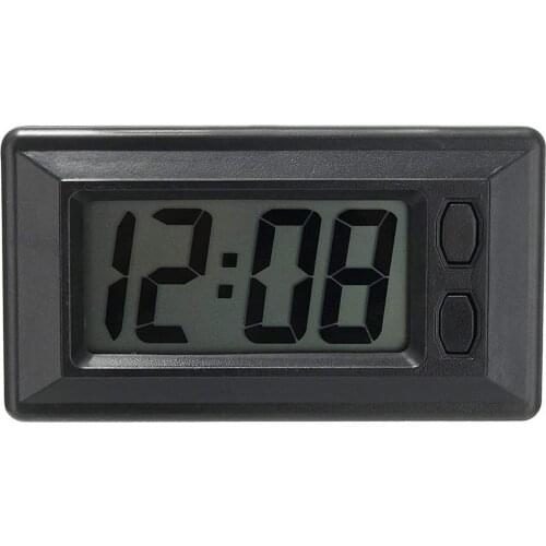 Car Mini Digital Electronic Clock Auto Watch LCD Display Digital Dashiboard Time Convenient Vehicle Clock Vintage Car Products