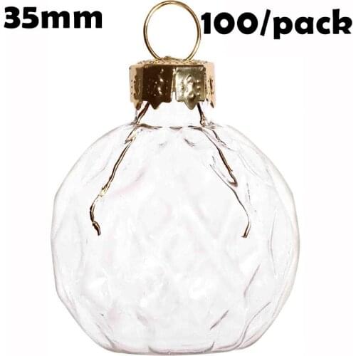 Free Shipping DIY Paintable Christmas Decoration Ornament/Ball 35mm Mini Glass Golf, 100/Pack