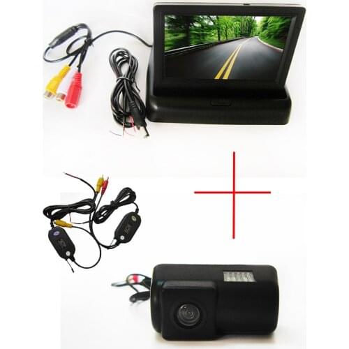 Wireless Color CCD Car Chip Rear View Camera for Ford Transit connect + 4.3 Inch foldable LCD TFT Monitor
