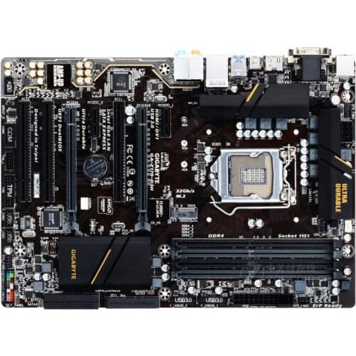 For Gigabyte GA-Z170-D3H Original Used Motherboard Z170 Socket LGA 1151 DDR4 Support I7 6700K