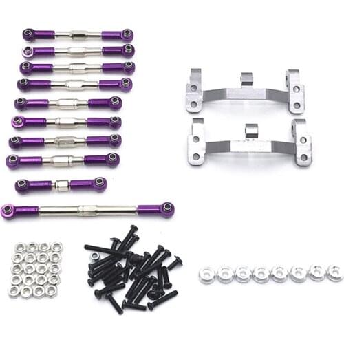 For WPL C14 C24 C24-1 B14 B24 Metal Pull Rod Steering Link Linkage Base Set 1/16 RC Car Upgrade Parts Accessories