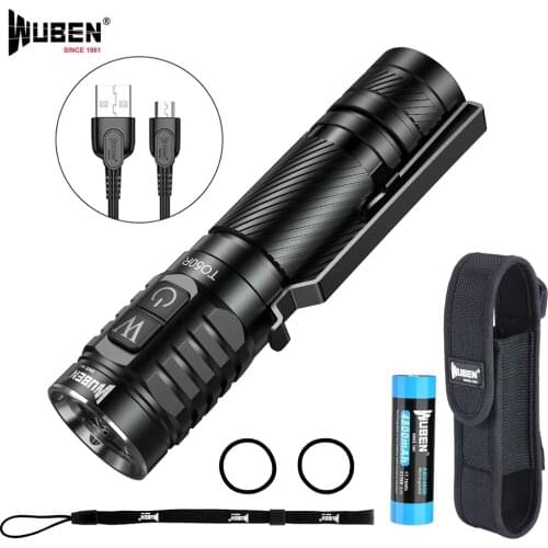 WUBEN TO50R High 4* CRI LEDs Flashlight max 2800 Lumen beam throw 146 meter USB Rechargeable Outdoor Torch 21700 Li-ion Battery