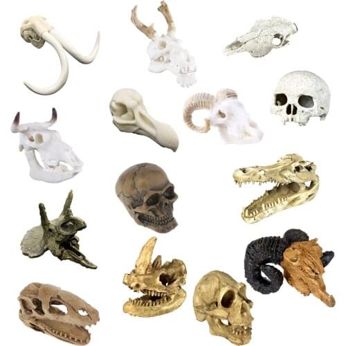 Skull Head Fish Tank Aquarium Rockery Cave Ornament Decoration