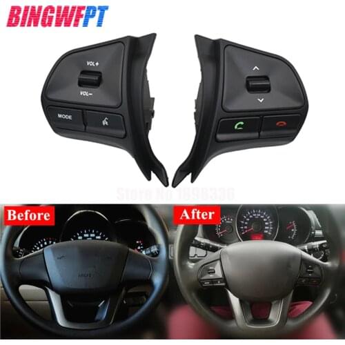 Steering Wheel Audio Control Buttons for KIA K2 RIO 2011-2014 volume phone mode button switch