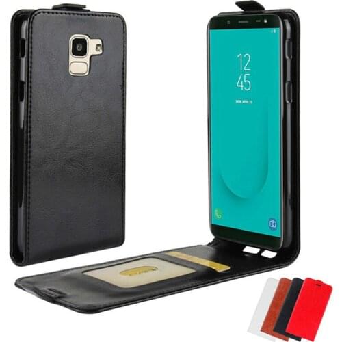 For Samsung Galaxy J6 J600F SM-J600F EU Leather Flip Case Cover 5.6 inch Phone Cases Silicone Shell Hoesje Euro Version