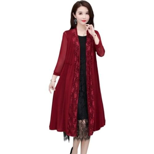Large size 5XL linen cardigan jacket women 2021 spring and summer fashion mid-length womens sun protection jacket dress