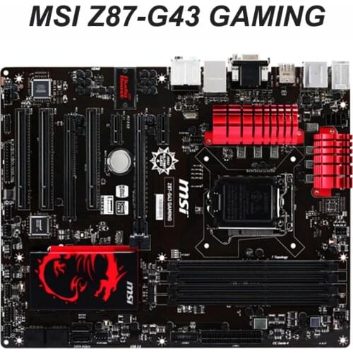 Motherboard for MSI Z87-G43 GAMING LGA 1150 DDR3 for i3 i5 i7 cpu 32GB Z87 Desktop motherboard