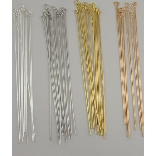 25PCS 22.0cm 33.0cm Long Eye Head Metal Wire Pins For DIY Bridal Tiara Handmade Crown Stuffs 1.6mm thickness Iron cords