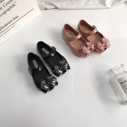 Mini DD Ultragirl Sweet VI Bow Girl Jelly Shoes 2020 Baby girl Soft princess summer Sandals For Kids Non-slip Sandalias DD005