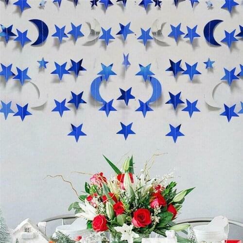 Trendy Eid Mubarak Ramadan Kareem Pennant Bunting Eid Muslim Islam Banner Decor Eid Al-fitr Mubarak Party Favor Decor