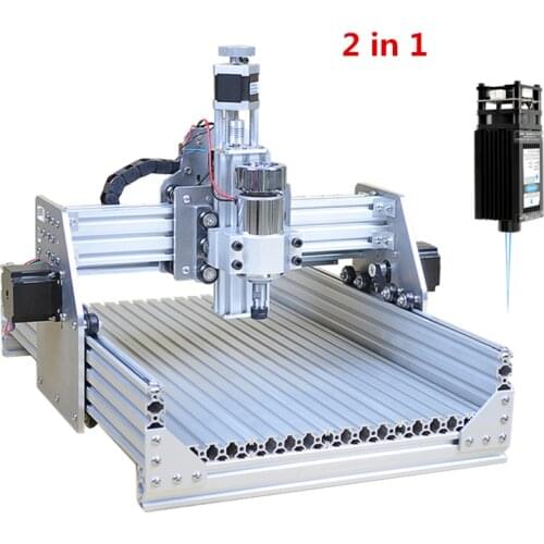 Disassembled pack DIY 2030 Mini CNC Router Engraver Laser Engraving Machine 500Mw 2500mW 2 in 1