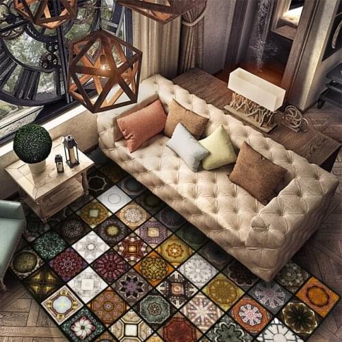 Original Vintage Exotic Fashion Patterned Carpet For Living Room Bedroom Study Room Environmental Rugs Tapis Non-slip Chair Mat