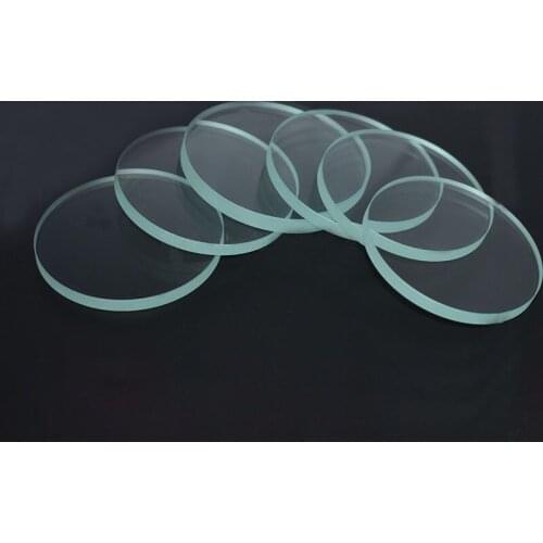 2PCS 90mm Plano Armoured Tempering Toughened Glass Stalinite Plat Lens Tempered Glass Lenses High Temperature Resistance