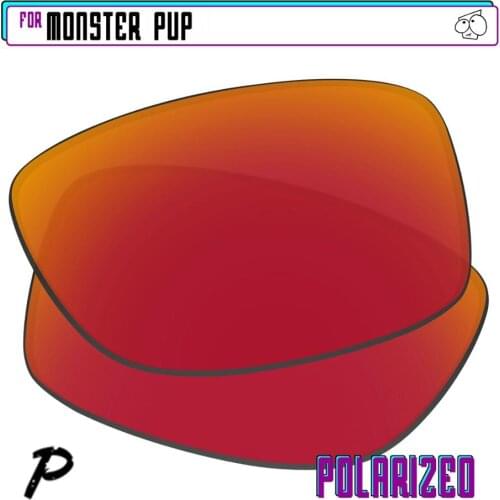 EZReplace Polarized Replacement Lenses for - Oakley Monster Pup Sunglasses - Red P