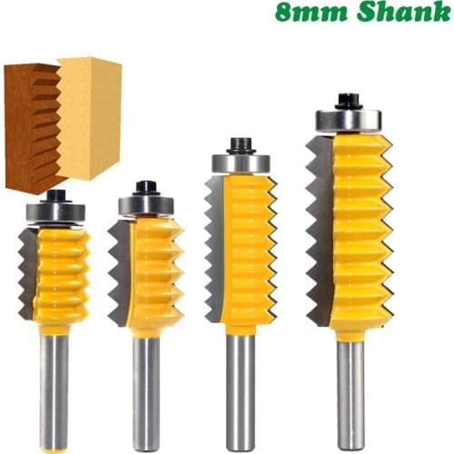 8mm Shank Raised panel"V"joint Bits Finger Joint Glue Milling Cutter for Wood Tenon Woodwork Cone Tenon Milling Tenoning Machine