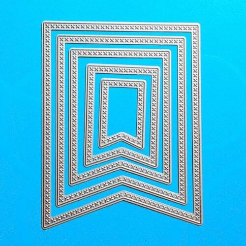 YINISE 091 Rectangular Metal Cutting Dies For Scrapbooking Stencils DIY Cards Album Decoration Embossing Folder Die Cuts CUTTER