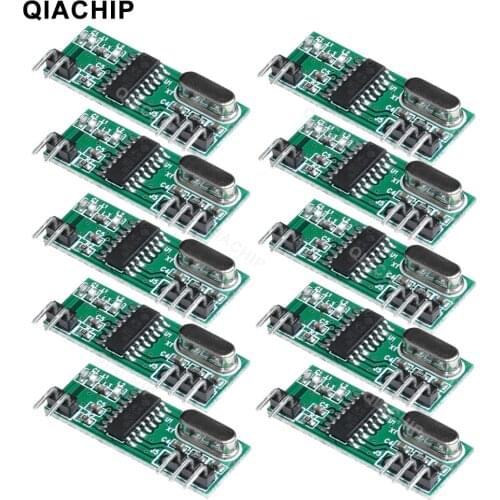 QIACHIP 10PCS 433.92Mhz Wireless 4 Channel Decoding Receiver Output Module Superheterodyne UHF ASK/OOK Demodulation Diy Kit