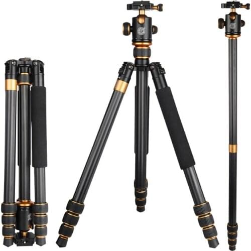 QZSD Q1088C Photographic Carbon Fiber Digital Camera Tripod Lightweight Tripe Panoramic Head Monopod Camera Accessories Tripodes