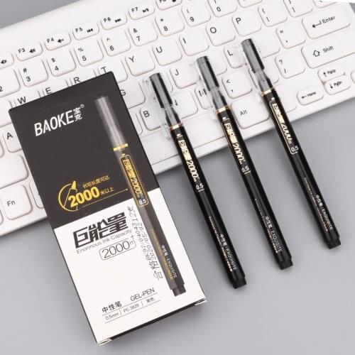 12 Burke Pc3828 Neutral Pen 0.5mm Direct Liquid Black Blue Red Water-based Pen Signature Pen Carbon Pen Student Bullet