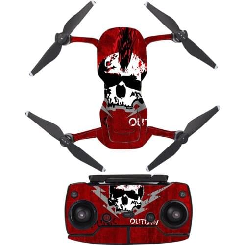 Skull Style Decal Vinyl Skin Sticker For DJI Mavic Air Drone + Remote Controllers + 3 Batteries Protection Film Cover