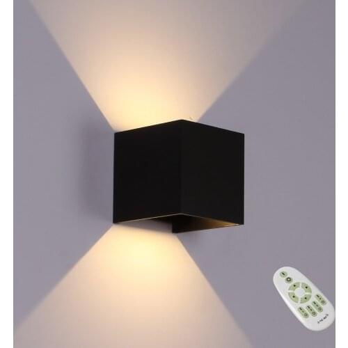 Led Wall Light Outdoor Waterproof Ip65 Indoor Bedroom Wall Lamp Dimmable 2.4g Remote Control Corridor Garden Lamp Fixtures