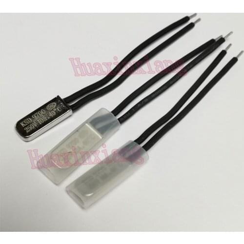 10PCS/Lot KSD9700 10A 250V Temperature Switch Normally close/closed Metal Thermostat Thermal Protector 40-130 Degree