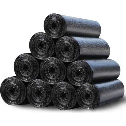 100pcs Handle Breakpoint Garbage Bag Thickened Disposable Plastic Bag Trash Bags Waste Bin Rubbish Bags