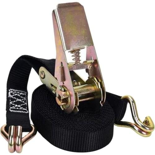 1x12 ft Buckle Tie-Down Belt cargo straps for Car motorcycle bike With Metal Buckle Tow Rope Strong Ratchet Belt for Luggage Bag