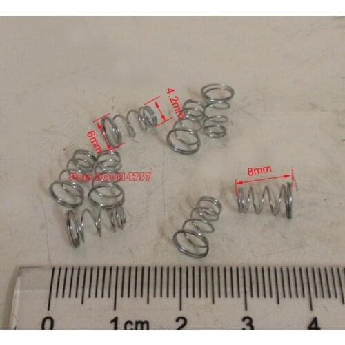 20pcs 0.4*4.2&6*8mm Steel conical coil spring 0.4mm wire conical sprial compression spring double conical spring