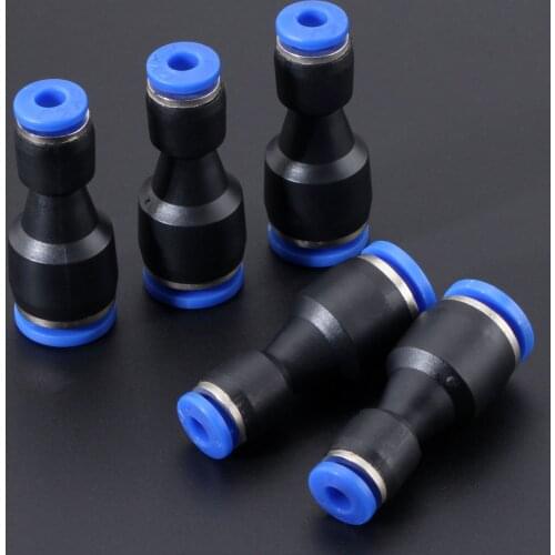 5Pcs 8mm Hole to 4mm Pneumatic Fittings Push In Straight Reducer Connectors For Air Water Hose Pneumatic Parts Quick Fitting
