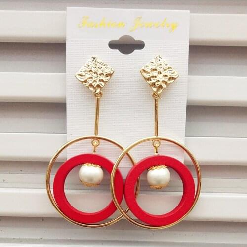 50pcs DIY handmade jewelry accessories hollow ring pendant with holes for wooden earrings earrings jewelry materials