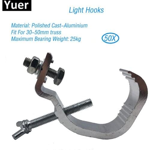 50Pcs/Lot LED Stage Light Hooks Fit For 30-50mm Load Bearing 25kg Disco DJ Par Moving Head Lights Club Stage Lamp Equipment Hook