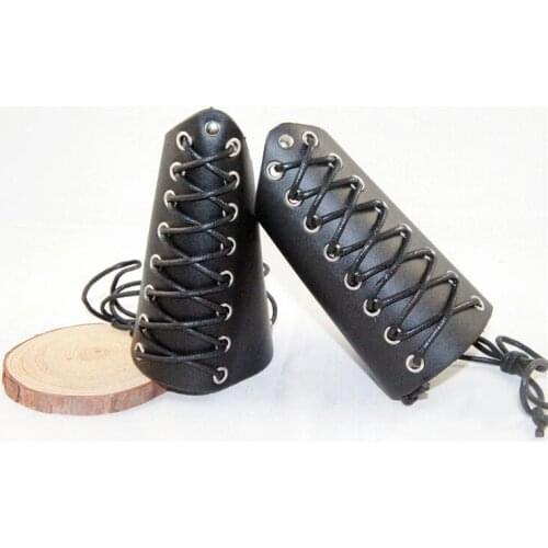 Game Cosplay Accessories Genuine Leather Armband Cross Chain Arm Armor Warrior Steampunk Punk Medieval Armband Cuff Oversleeve