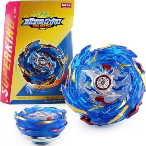 Bayblade Burst Sparking Metal Fusion B-174 Alloy Spinner with Cable Anttena Blue Red Protagonist Assemble Toys for Child