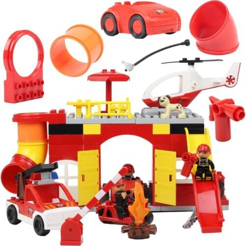 Big Building Blocks DIY Bricks Figure Accessories firefighting structure education Toy children Gift Compatible with model brick