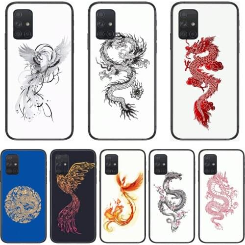 Dragon Phone Case Hull For Samsung Galaxy A 50 51 20 71 70 40 30 10 E 4G 5G S Black Shell Art Cell Cover
