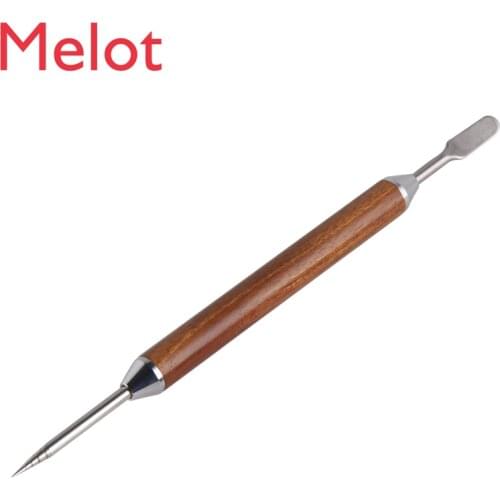 European-Style Simple Fancy Coffee Pull Flower-Pin Rosewood Wooden Handle Crocheted Stick 304 Stainless Steel Garland