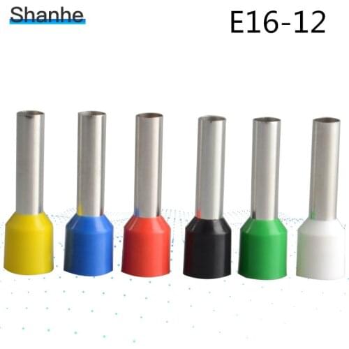 E16-12 Tube insulating Insulated terminals 16MM2 Cable Wire Connector Insulating Crimp Terminal