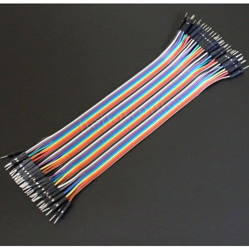 Hellotronics Premium 200mm 40 Pins Male Male Splittable Dupont Breadboard Jumper Wires For Arduino