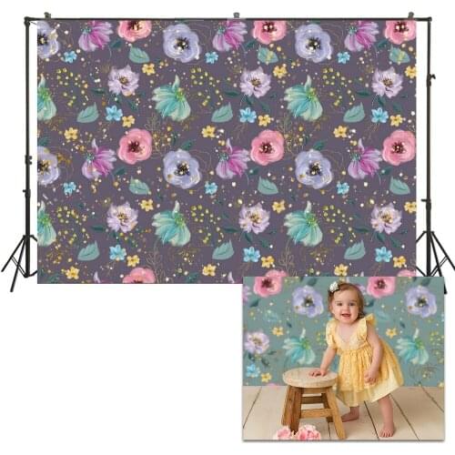 HUAYI Photo Background Newborns Baby Child Photography Backdrops Customize Studio Flowers Floral Photoshoot Backdrop US175