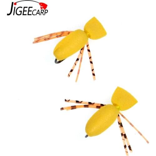 Jigeecarp 8pcs Trout Carp Fly Fishing BEETLE Flies Orange Foam Beetle Dry for Carp Fly Fishing Float Baits Trout Lures